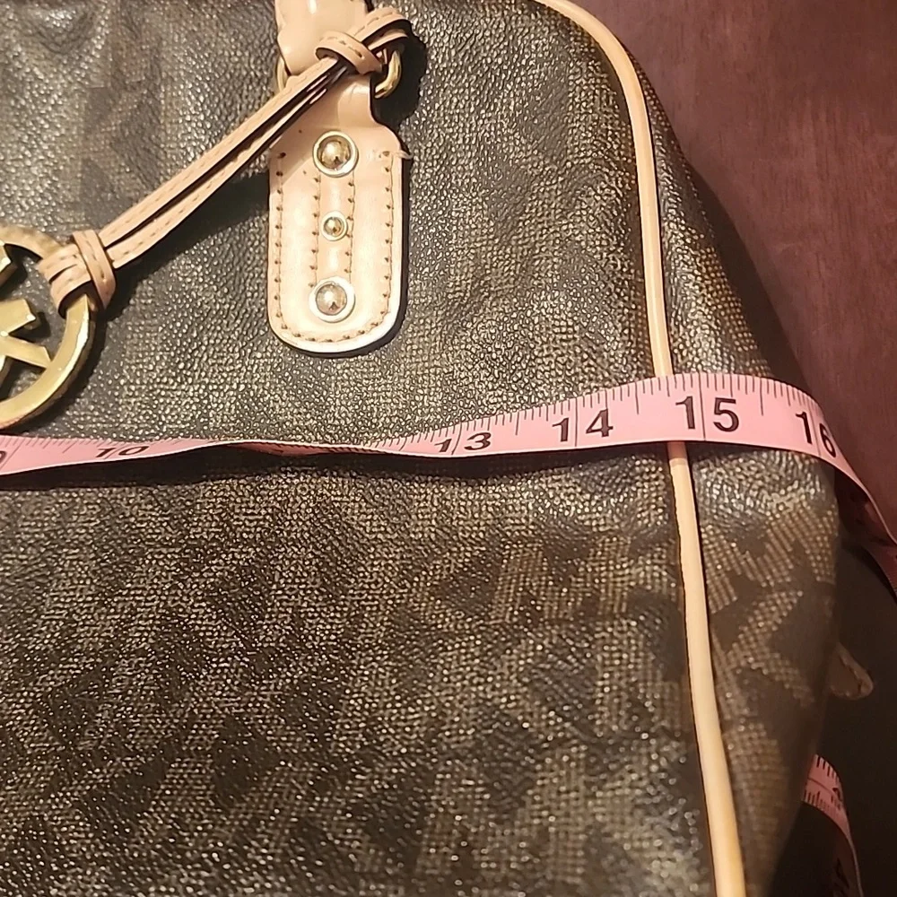 Michael Kors Monogram Brown and Tan Satchel